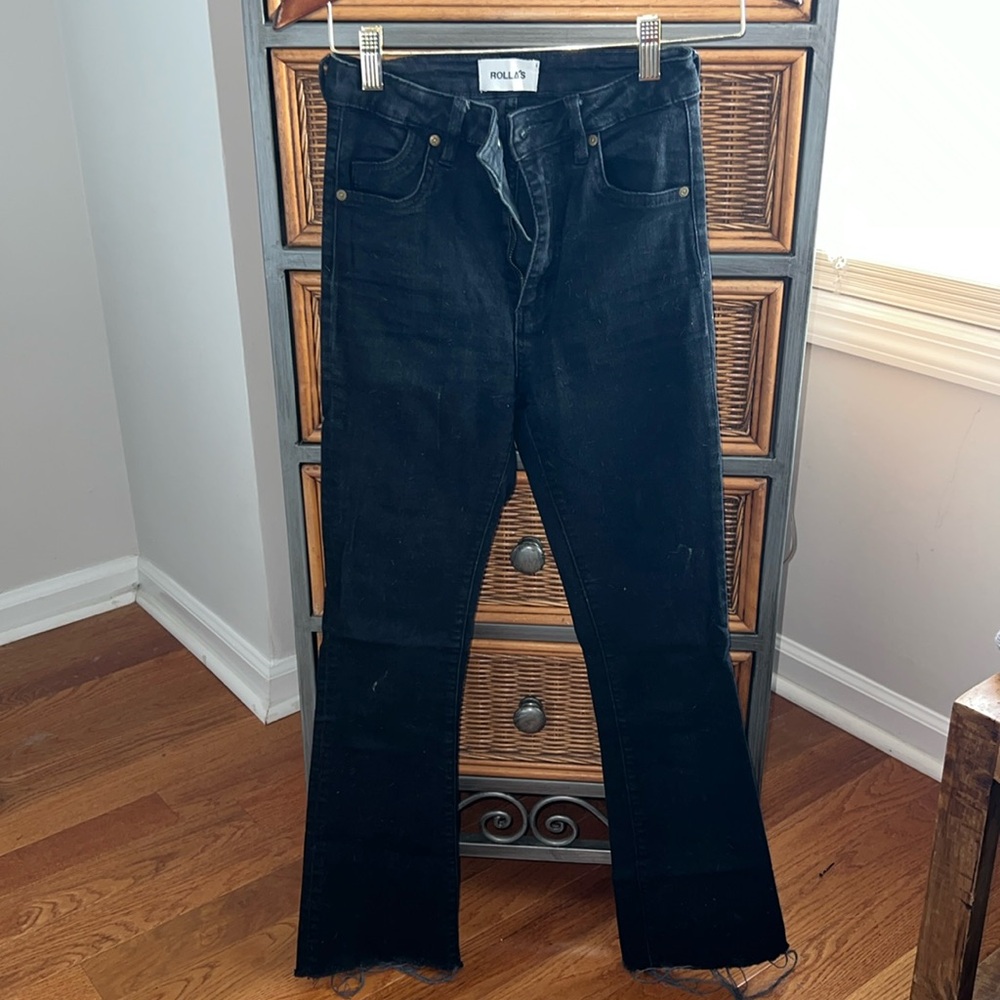 Rollas Jeans - Black - raw edge - size 26